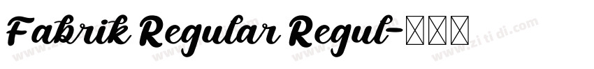 Fabrik Regular Regul字体转换